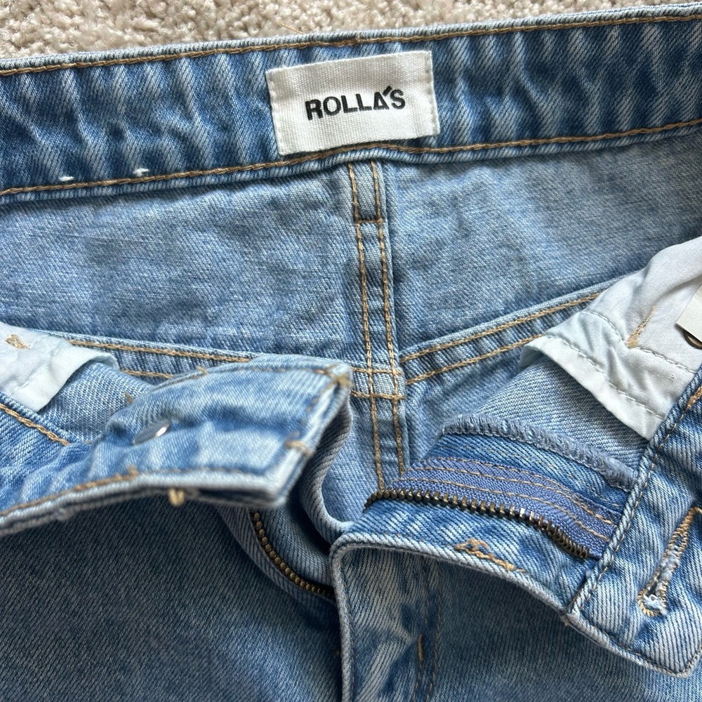 ROLLA'S Light Blue Denim Jeans with Contrast Stitching